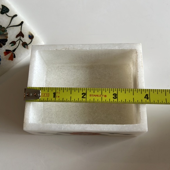 Floral Inlay Marble Box - Picture 15 of 16
